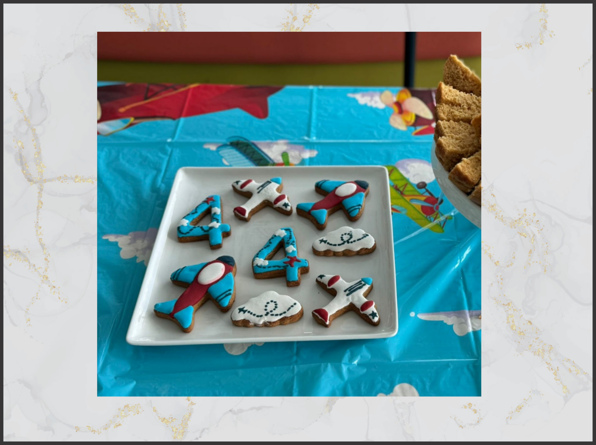 Decorative cookies shaped like airplanes macau bakery cake