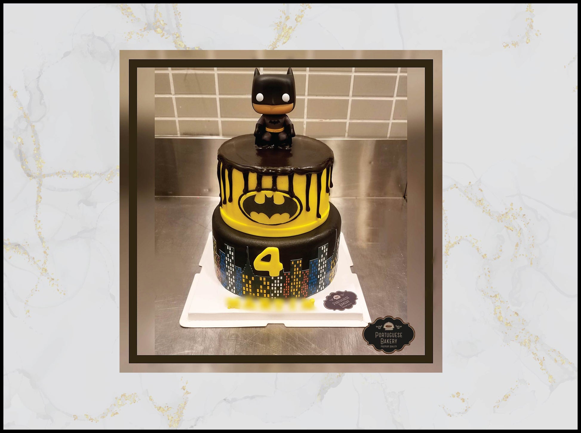 Batman Birthday Cake with superhero design in Macau