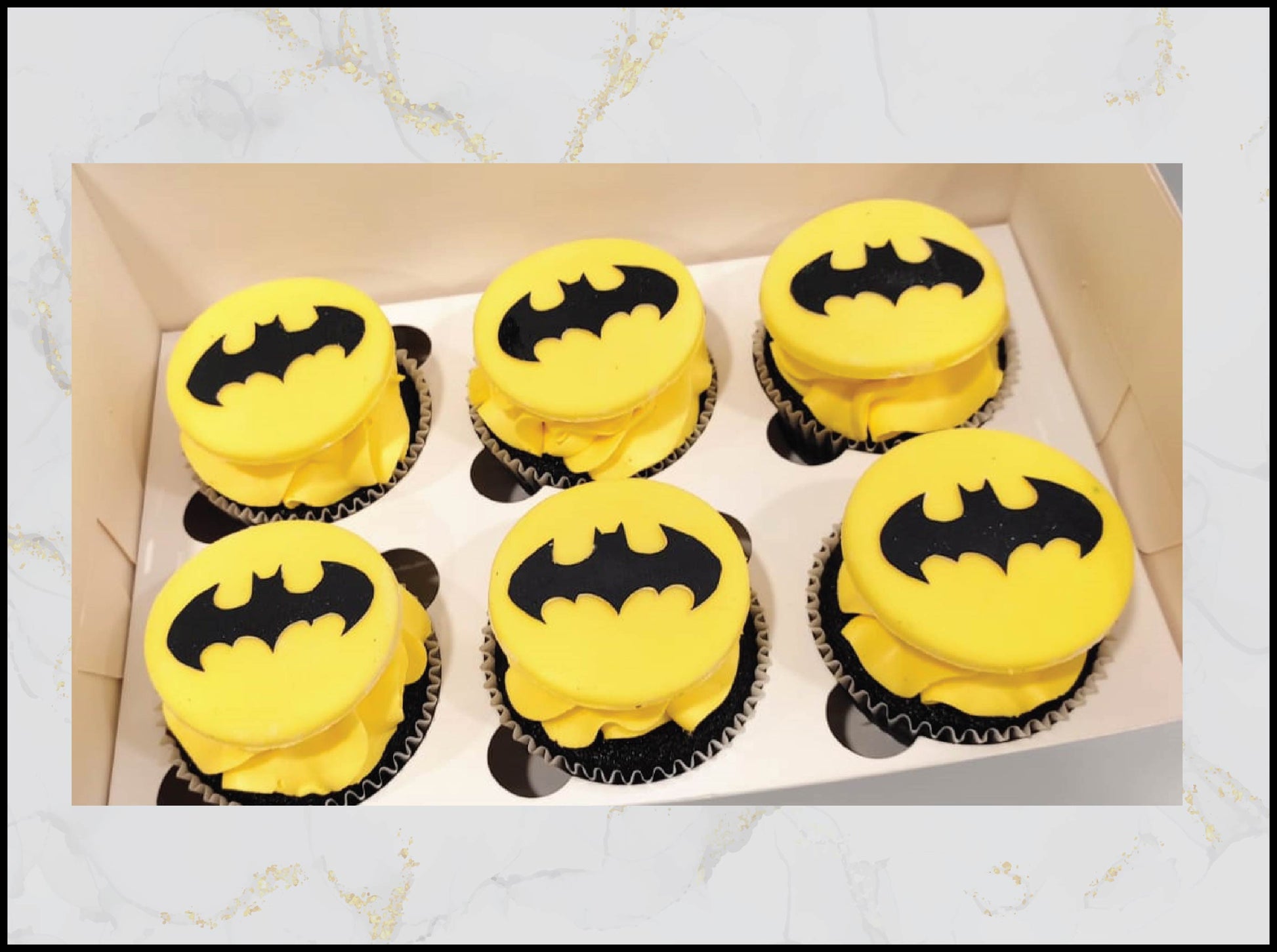 Batman customized cupcake with superhero design in Macau