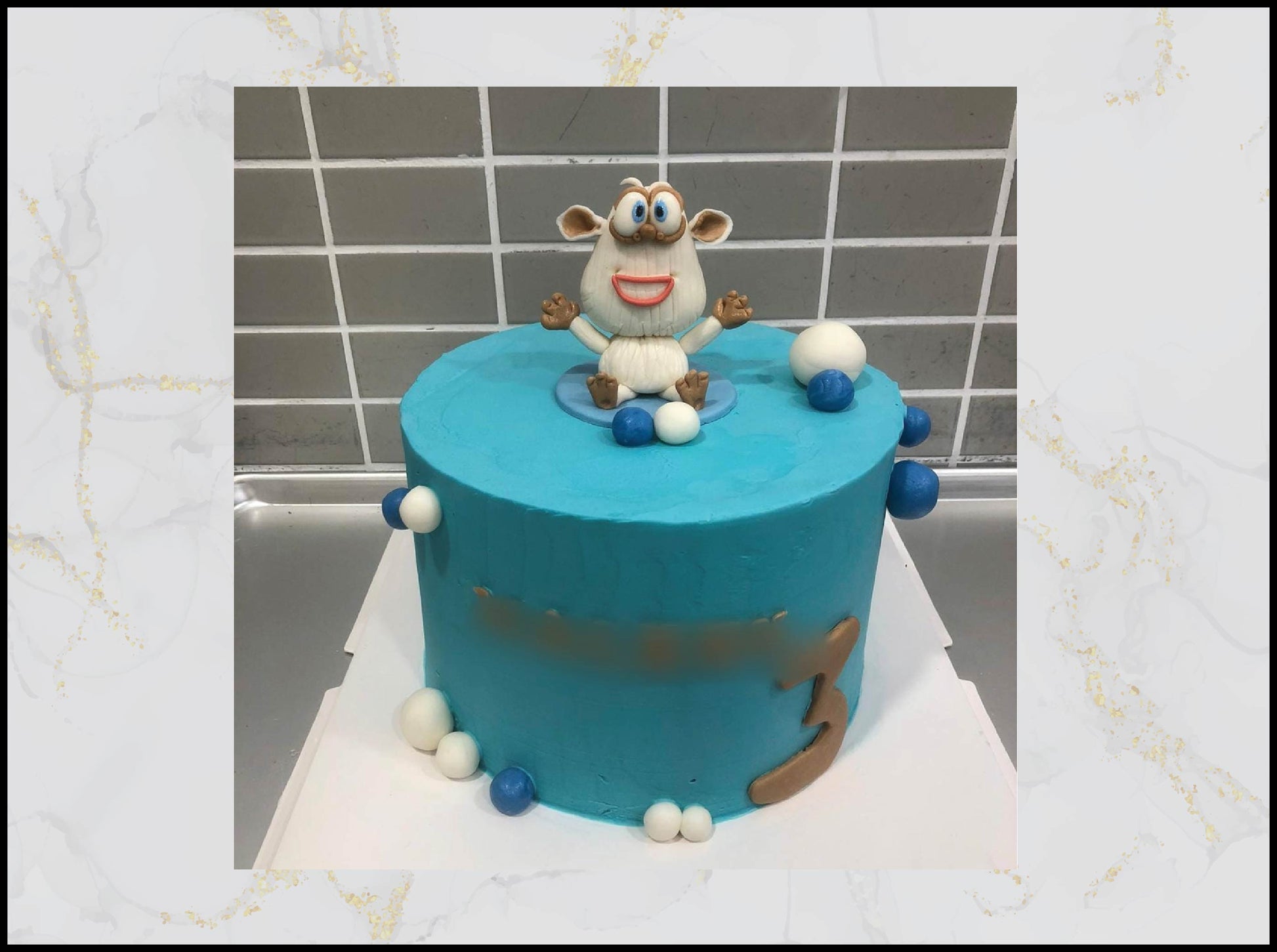 Booba Birthday Cake with fun cartoon character design in Macau