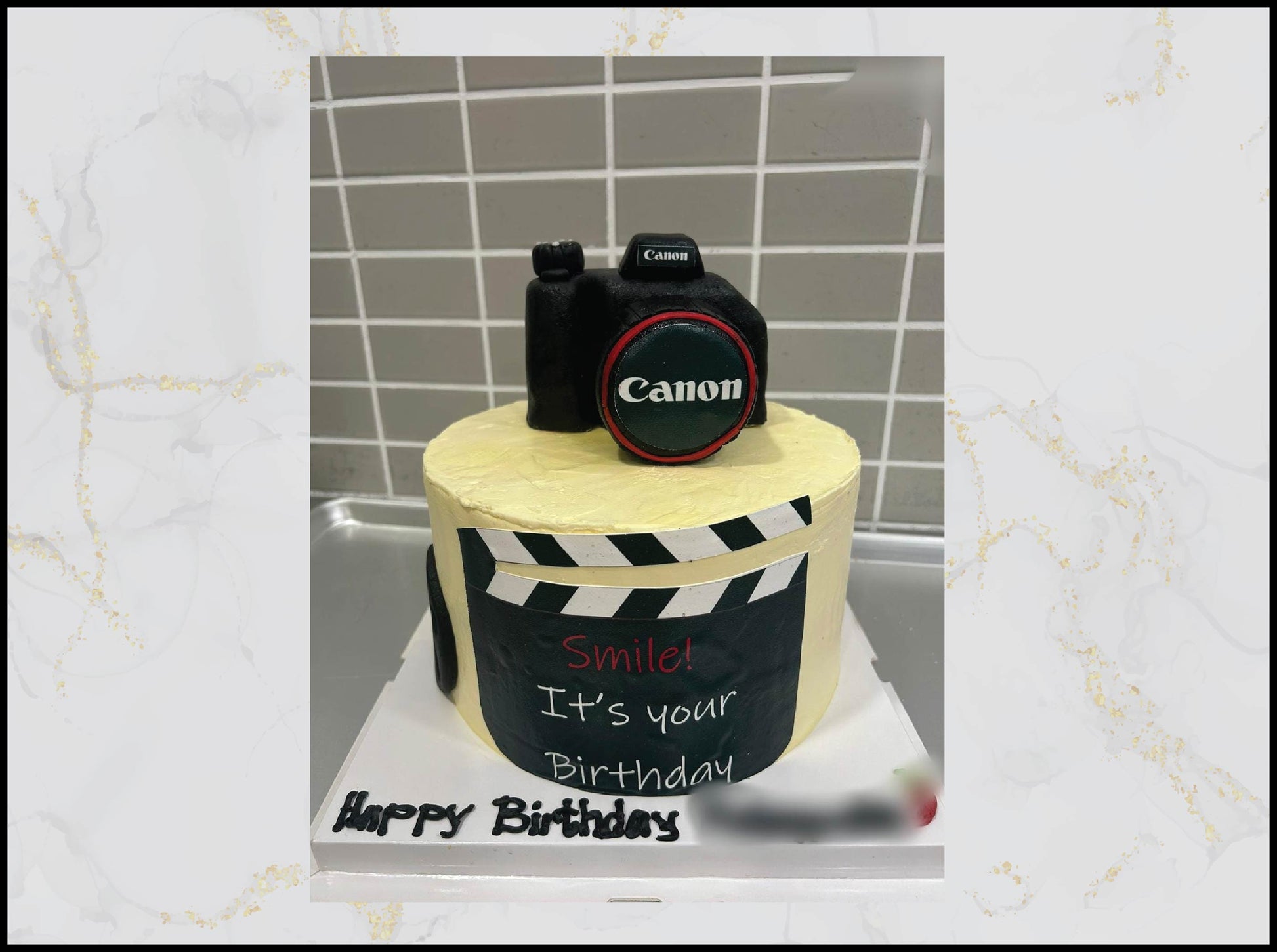 Camera Birthday Cake with creative photography design in Macau