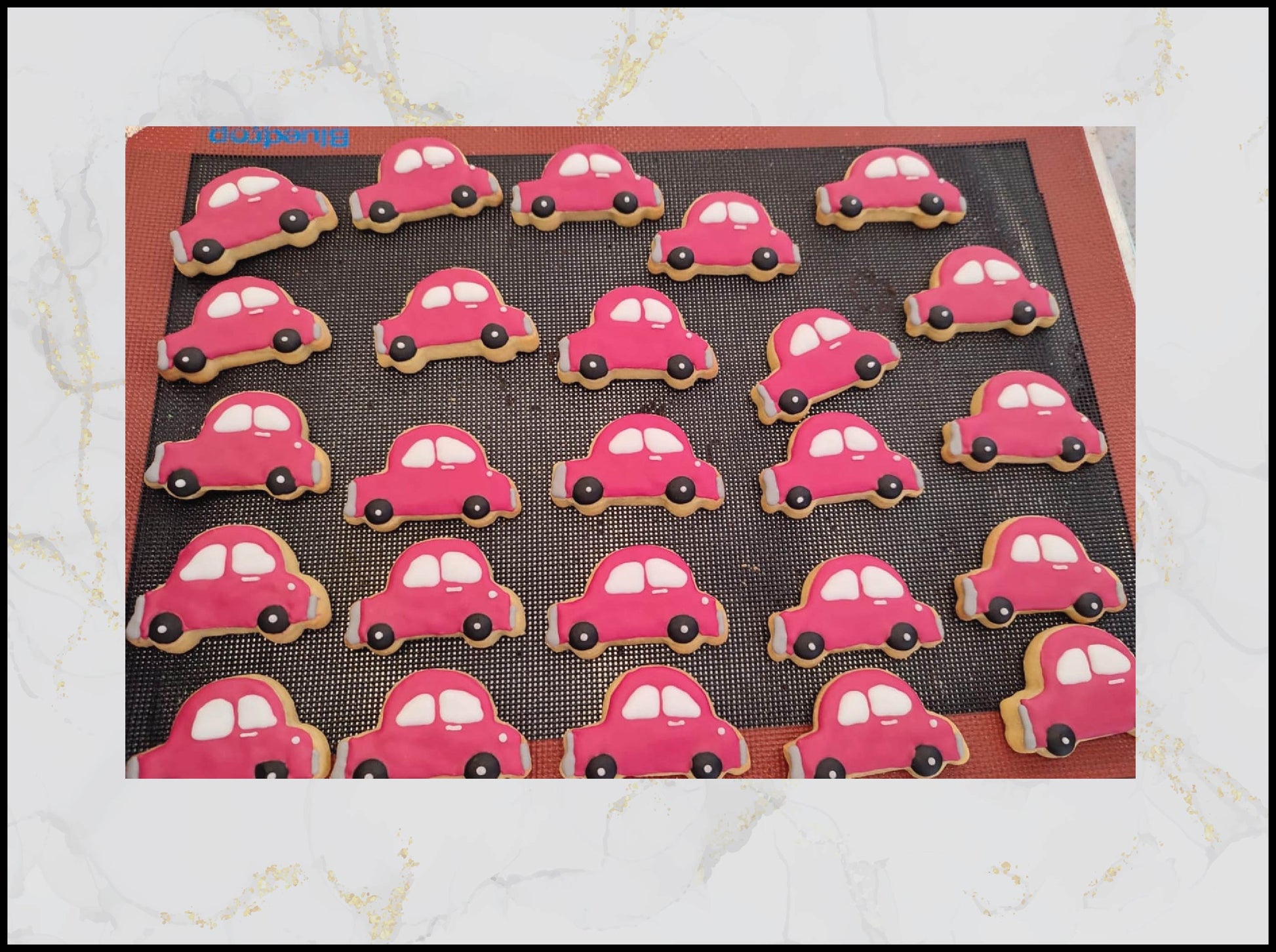 Cars decorated cookies with colorful racing birthday theme in Macau