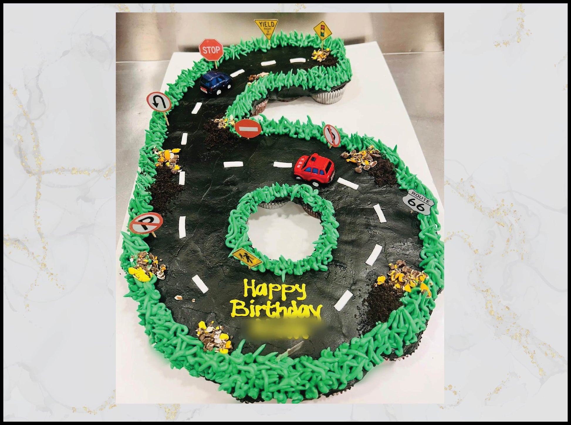 Cars pull apart birthday cupcakes with playful design in Macau
