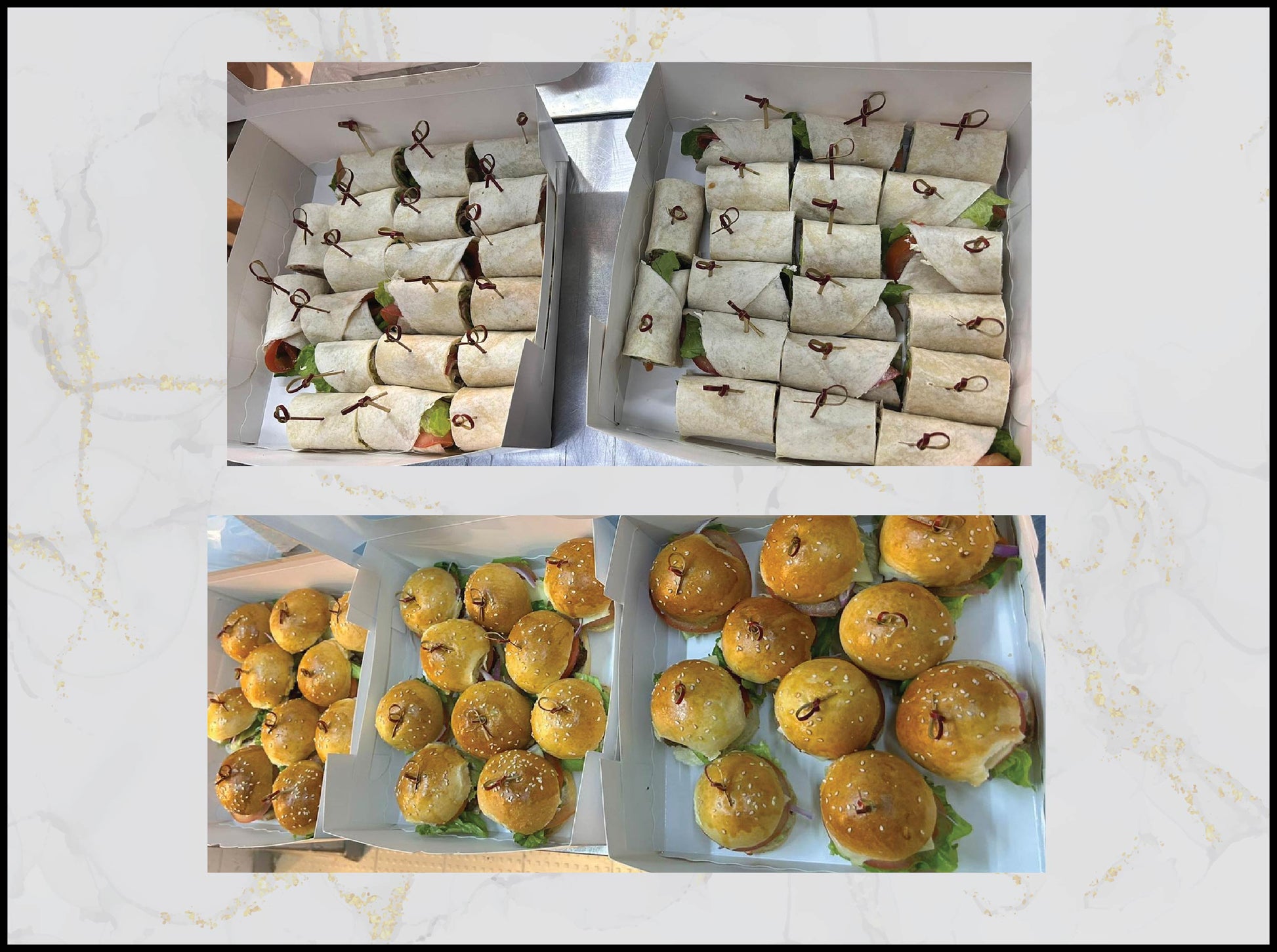 Catering Mini Burgers and Turkey Wrap - Macau bakery