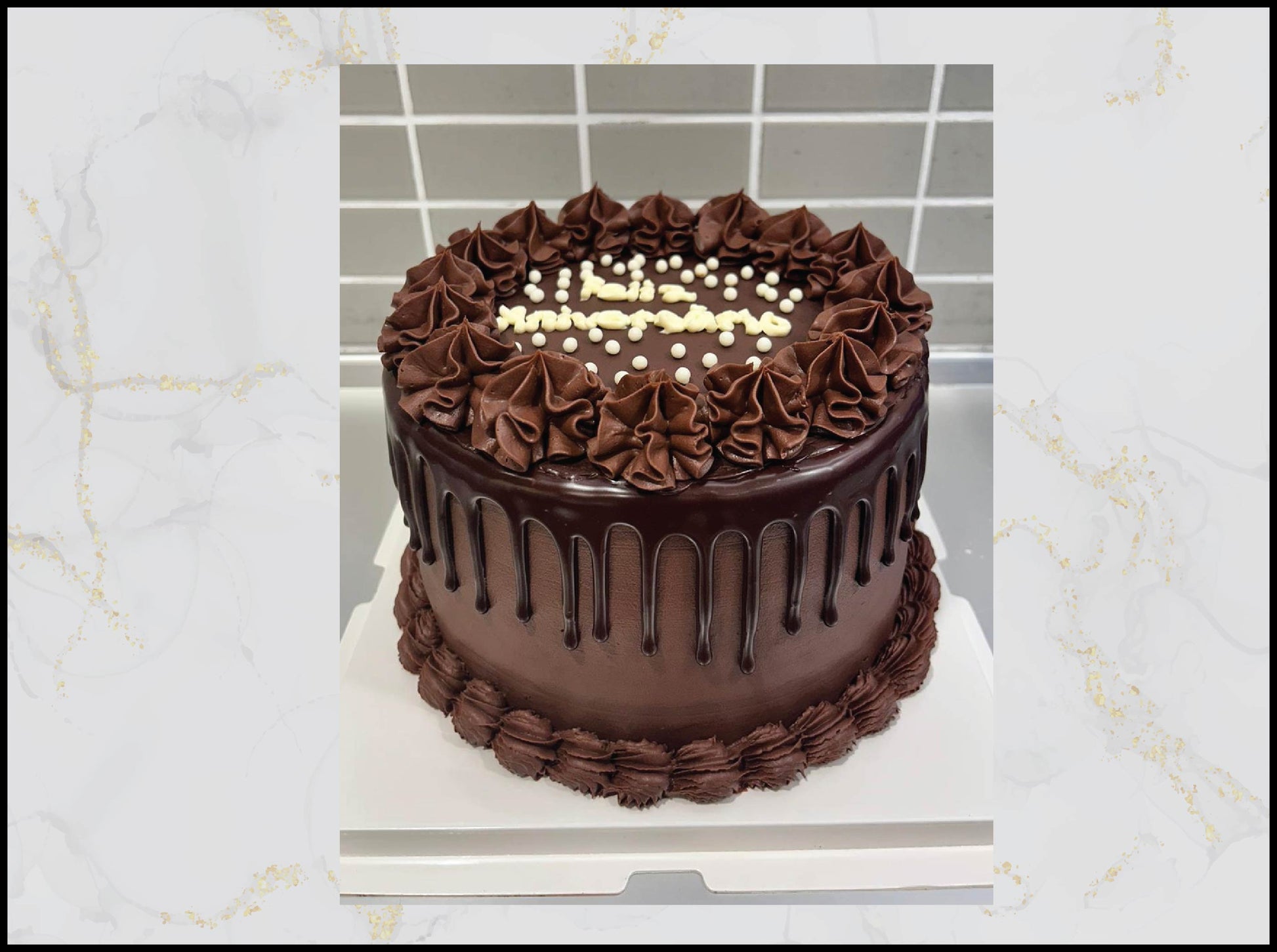 Chocolate Birthday Cake with rich layered design in Macau