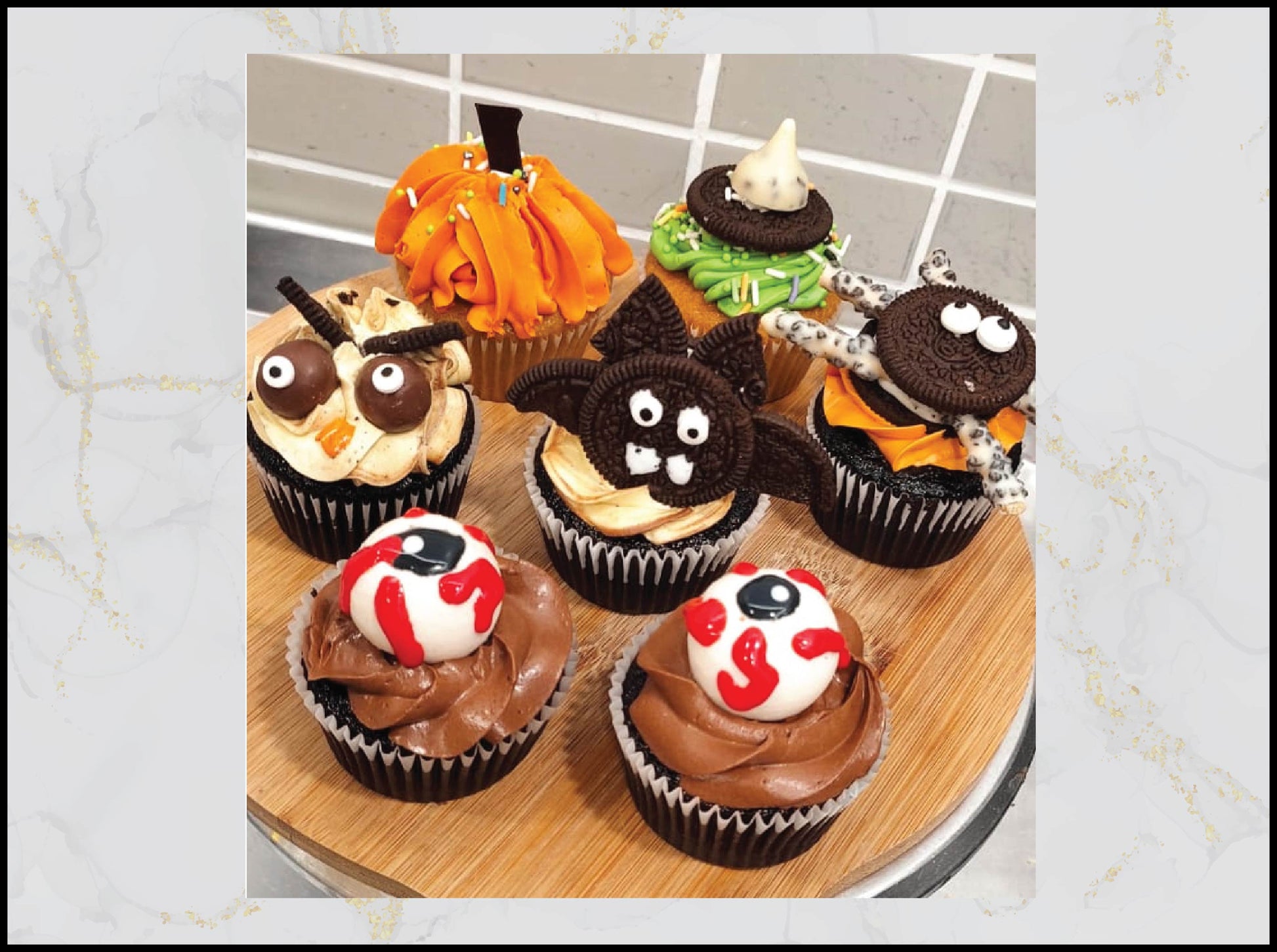 Chocolate Halloween cupcakes with spooky festive design in Macau