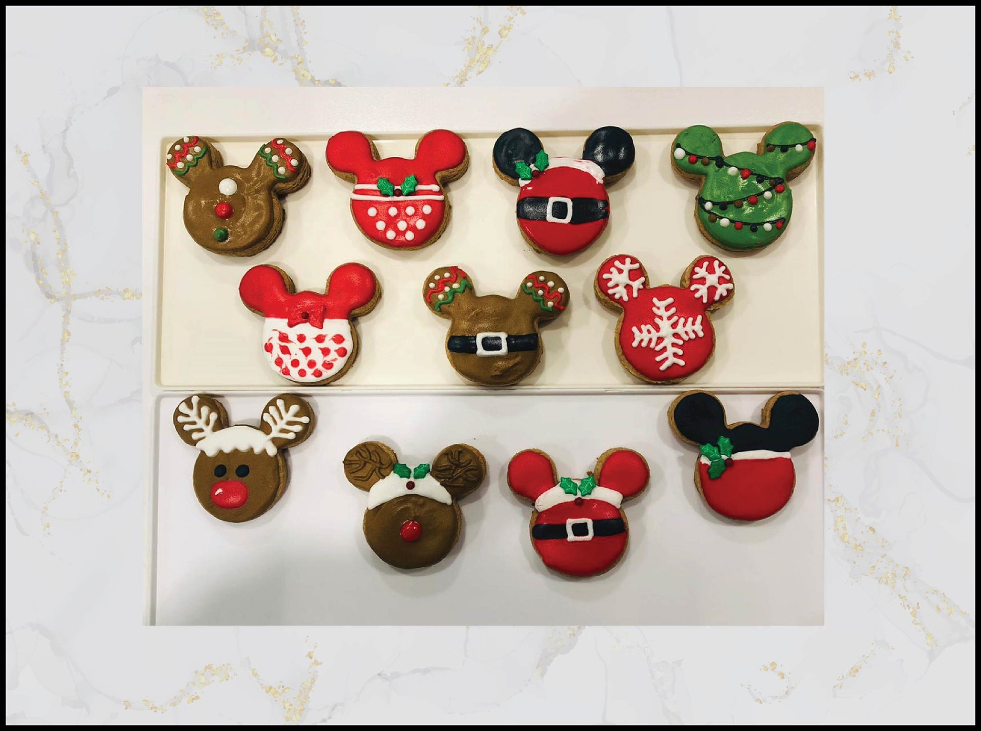 Christmas themed decorated cookies with festive holiday design in Macau