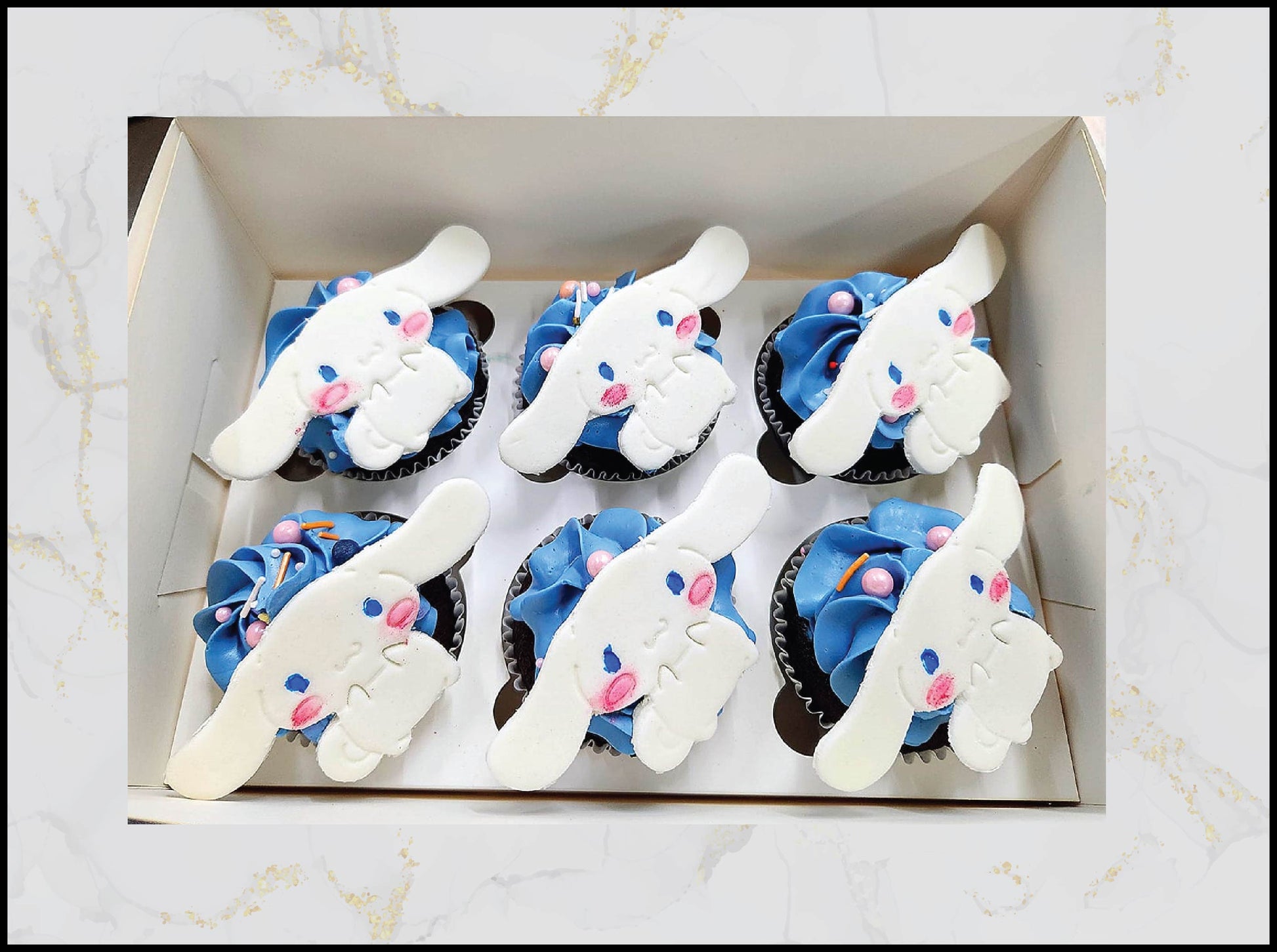 Cinnamoroll cupcakes with cute pastel design in Macau