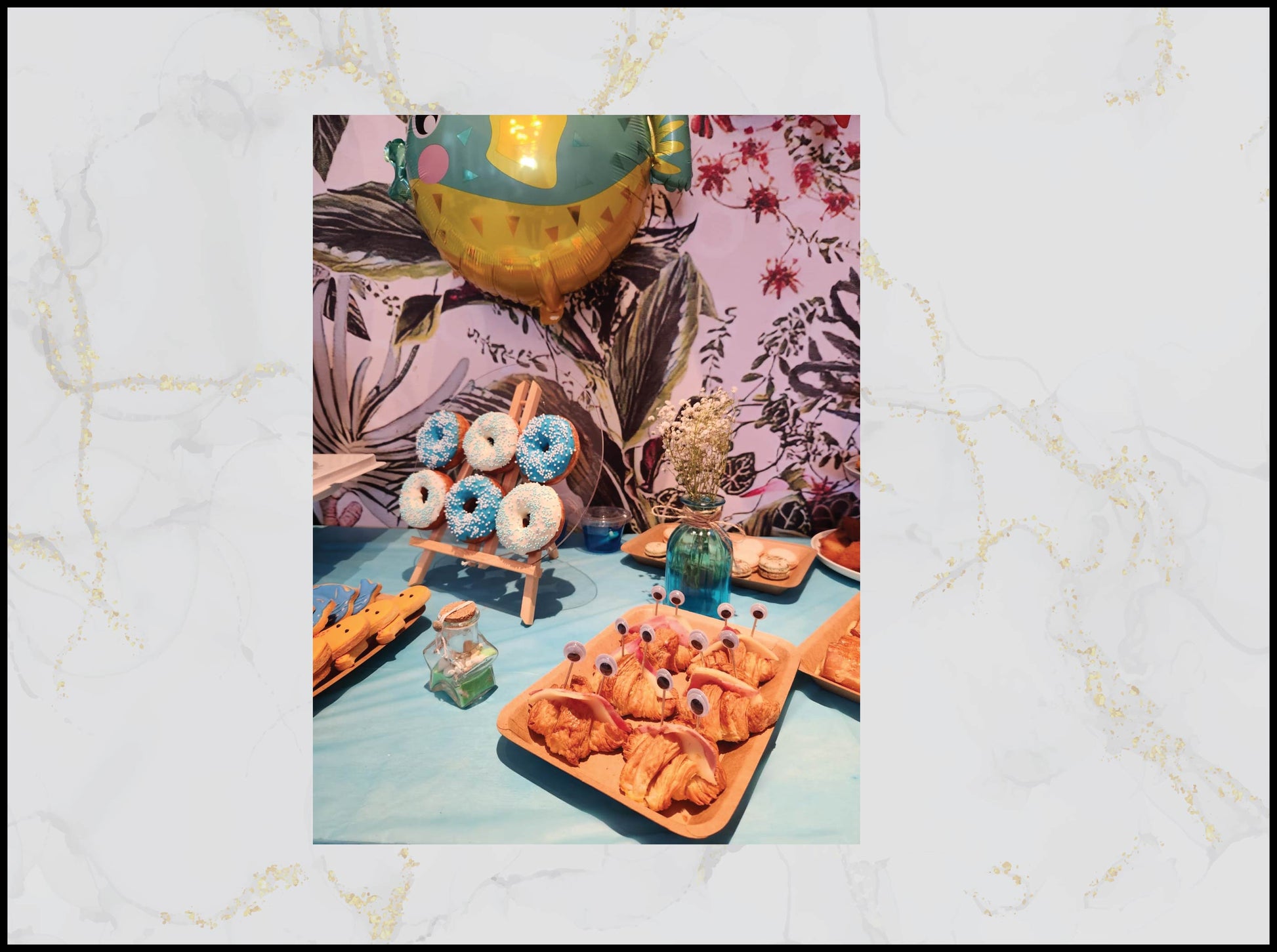 Croissants and Donuts Birthday Catering setup in Macau
