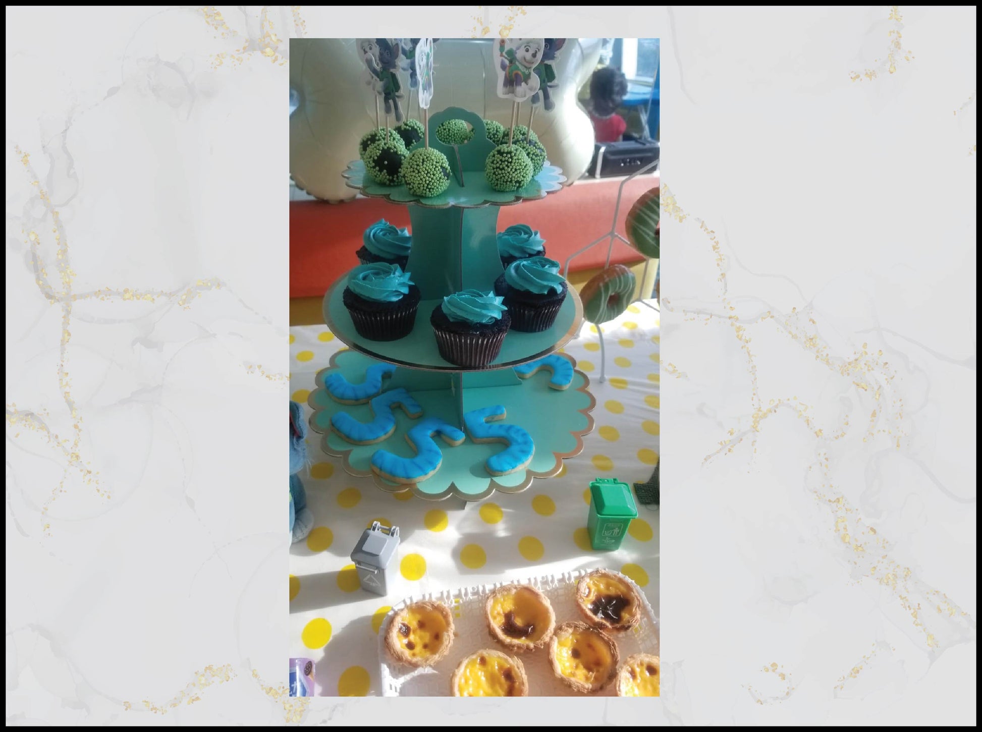 Birthday catering with cupcakes and Portuguese mini egg tarts in Macau