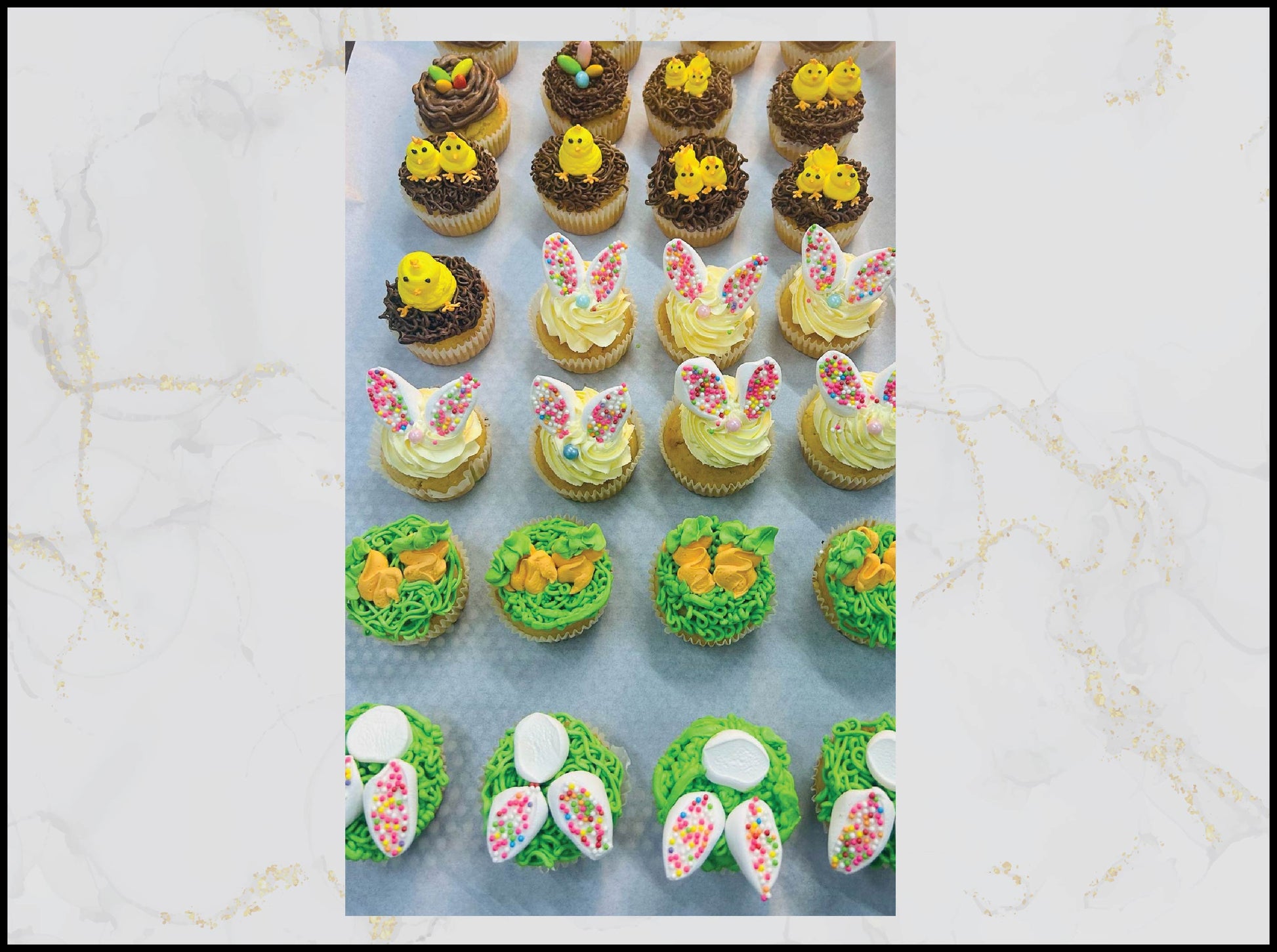 Cute Easter cupcakes with pastel festive design in Macau