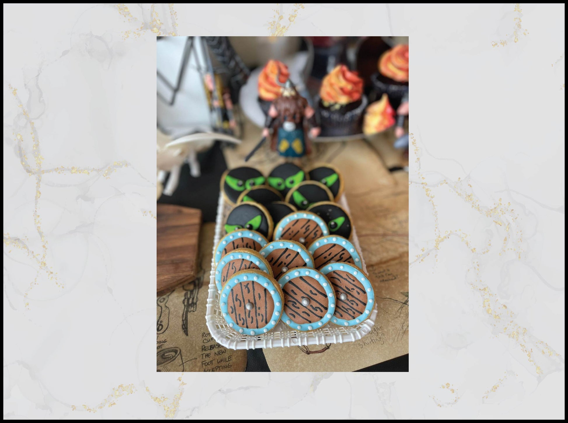 Dragon Decorated Cookies with fantasy dragon theme in Macau