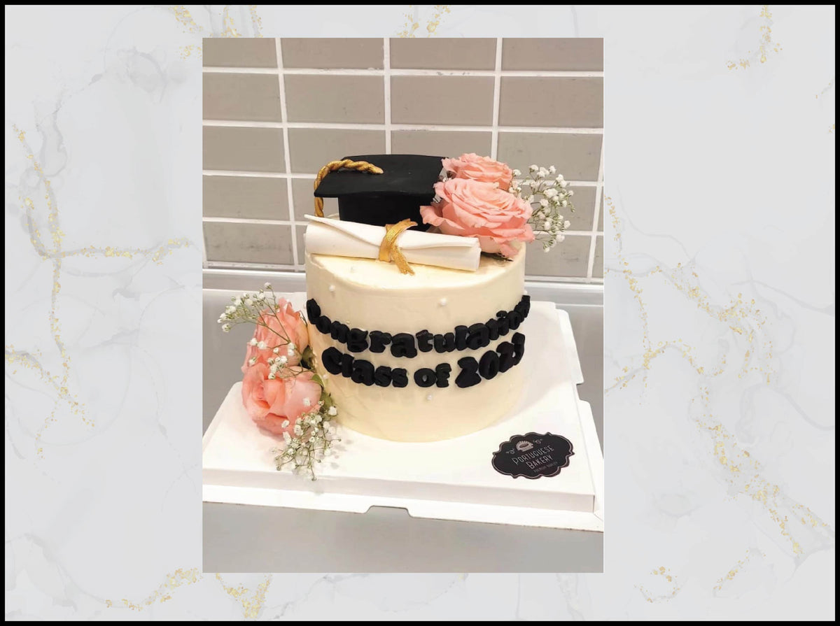 Graduation Customized Cake with cap and diploma design in Macau