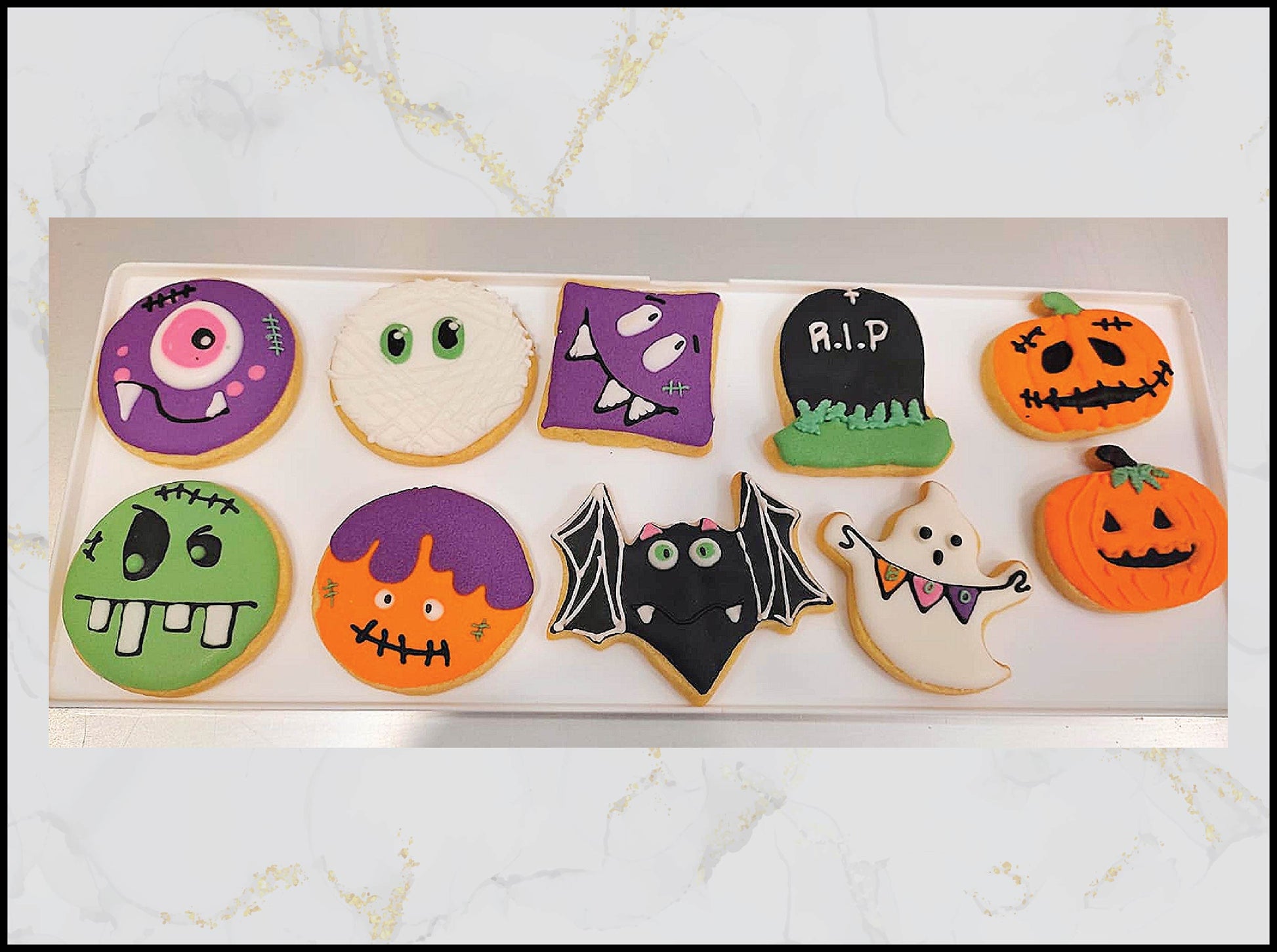 Halloween characters decorated cookies with spooky festive design in Macau