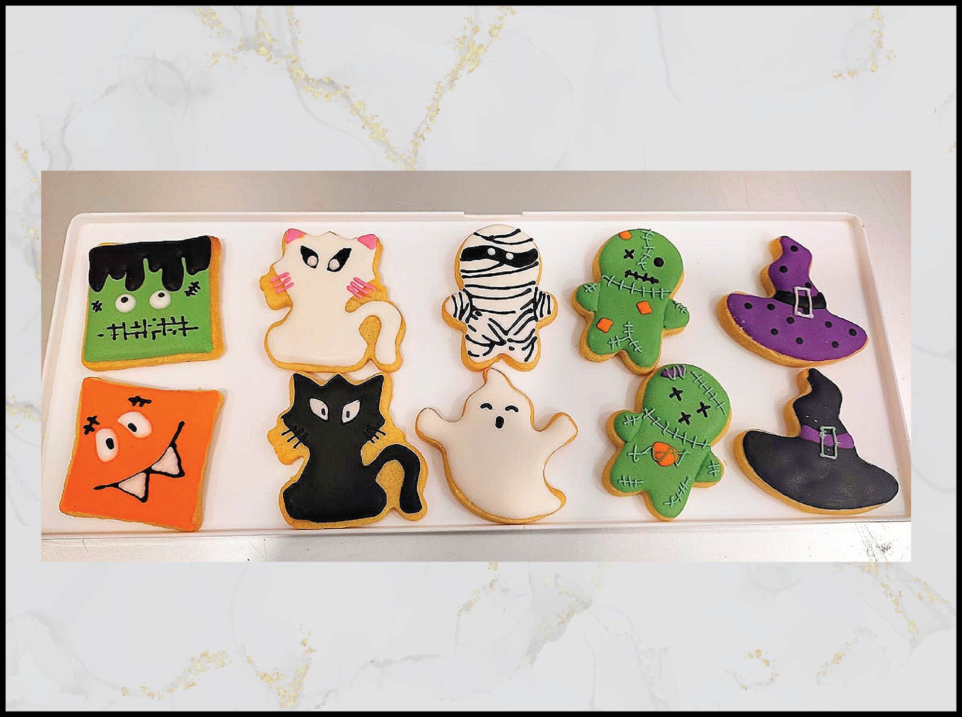 Halloween mixed decorated cookies with spooky festive design in Macau