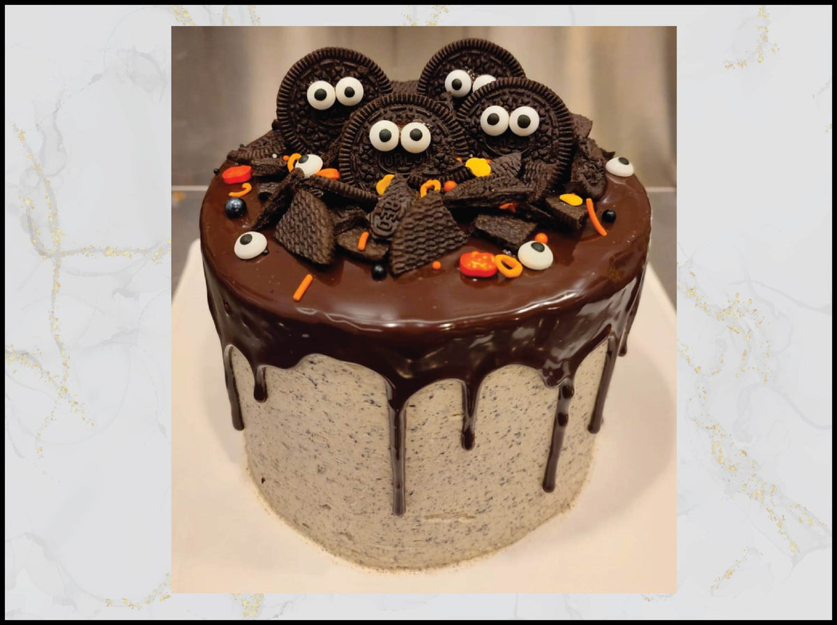 Halloween Oreo cake with spooky cookie design in Macau