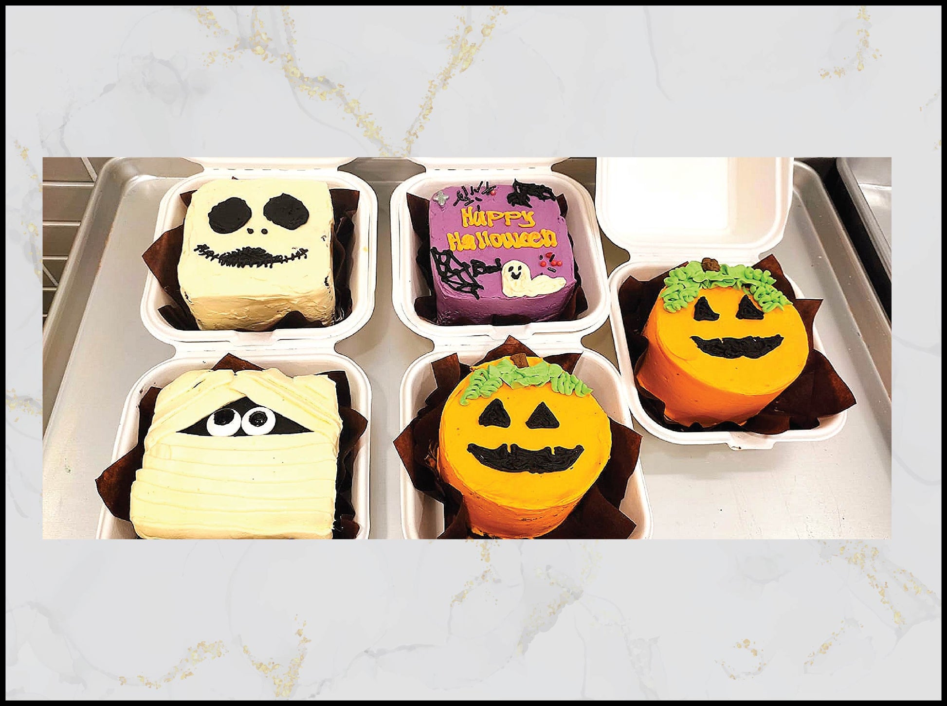 Halloween theme bento cake with spooky festive design in Macau