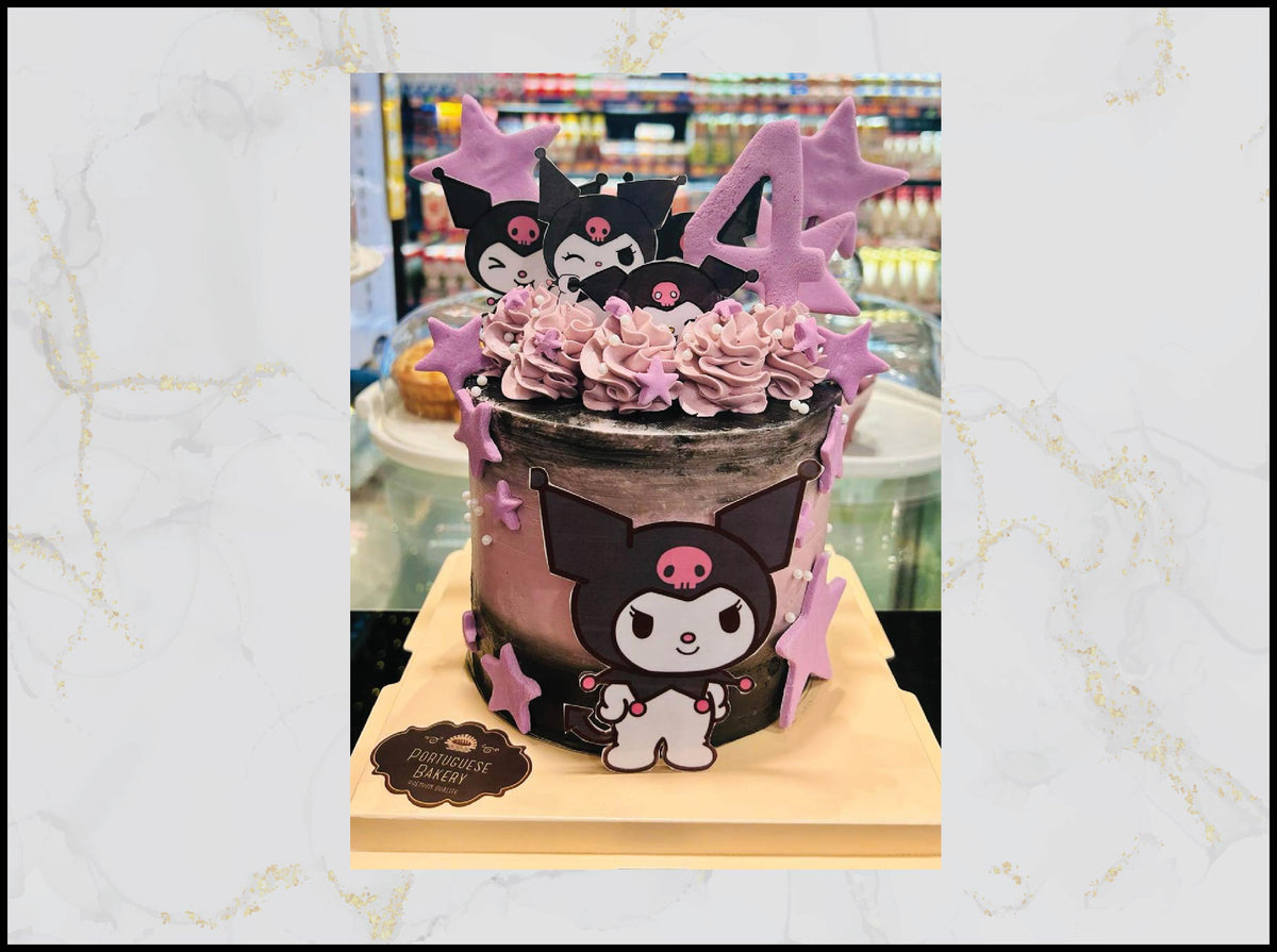 Kuromi Customized Birthday Cake with cute edgy design in Macau