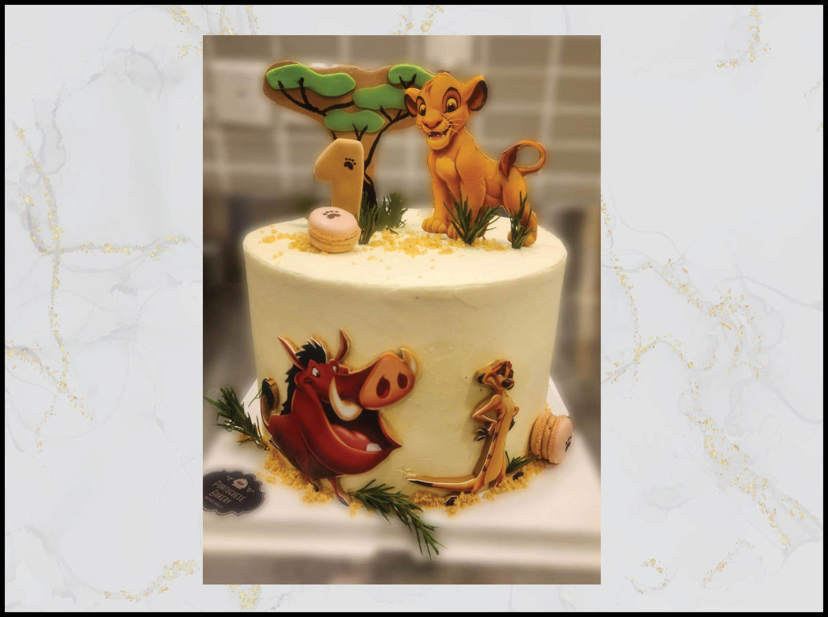 Lion King customized birthday cake with jungle adventure design in Macau