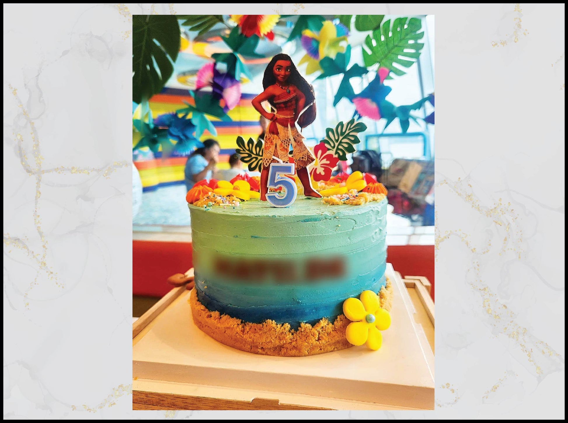 Moana customized cake with tropical ocean adventure design in Macau