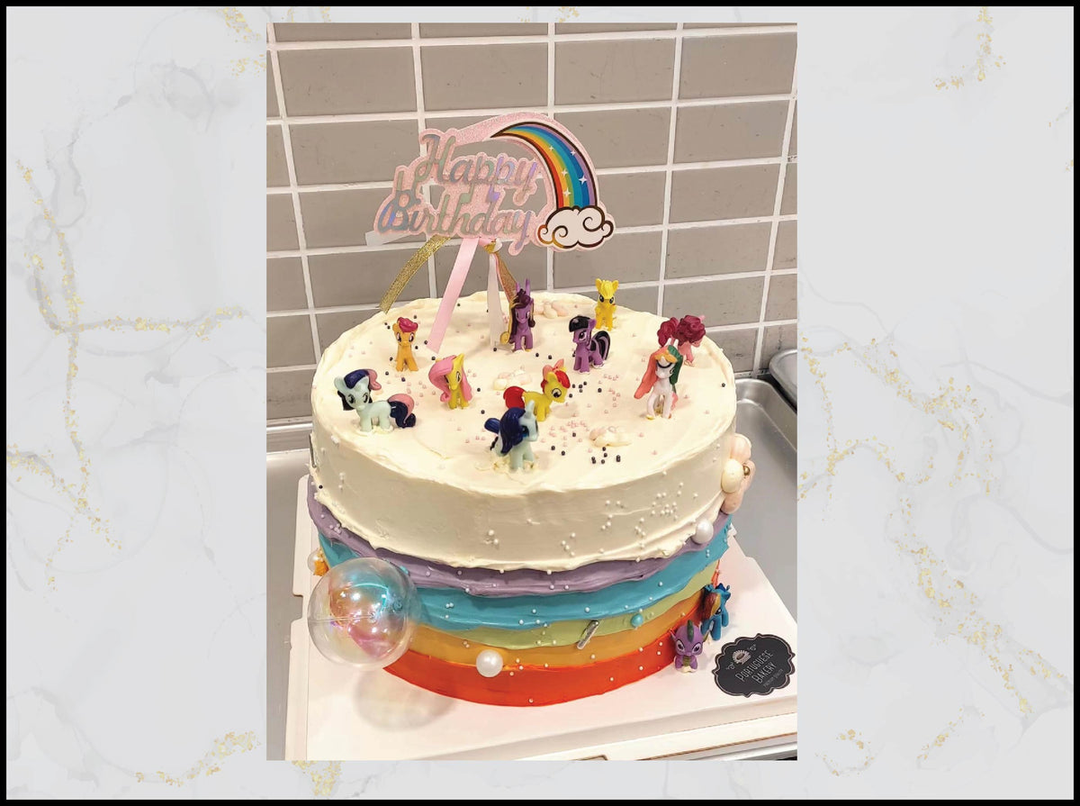 :
My Little Pony rainbow cake with colorful fantasy design in Macau