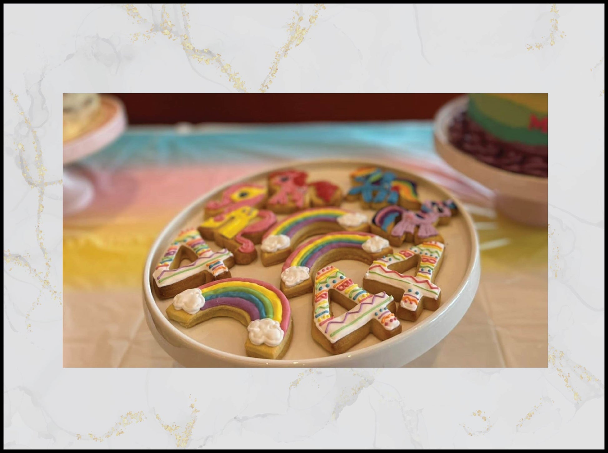 My Little Pony and rainbow decorated cookies with magical birthday theme in Macau