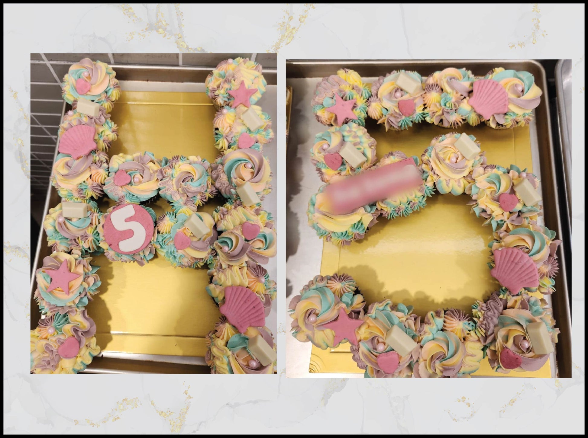 Number and letter pull apart cupcake with colorful birthday theme in Macau