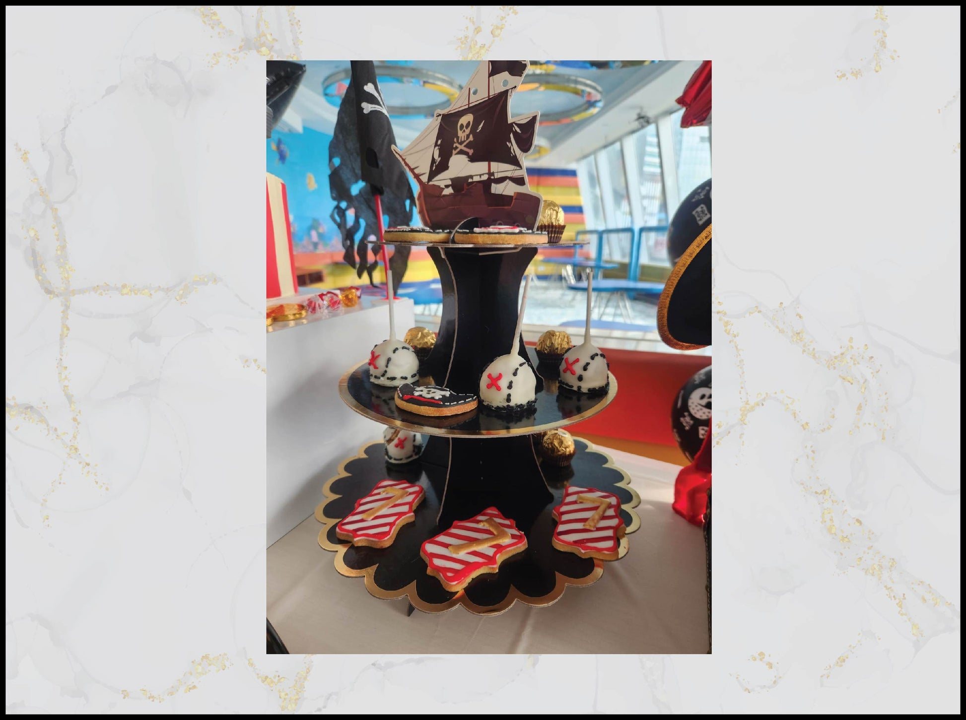 Pirate Cookies and Cake Pops with fun pirate birthday theme in Macau