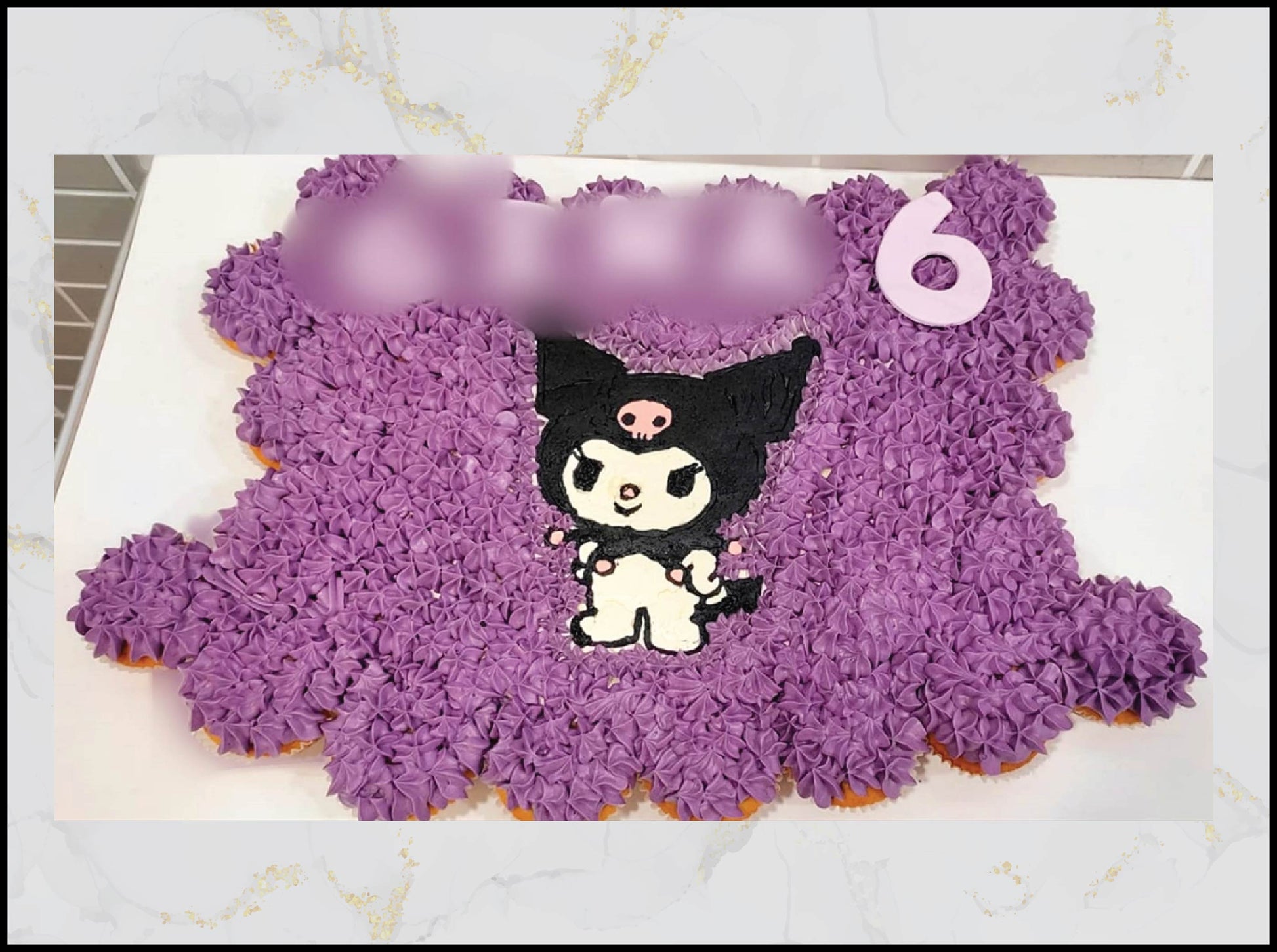 Purple Kuromi pull apart cupcakes with cute edgy design in Macau
