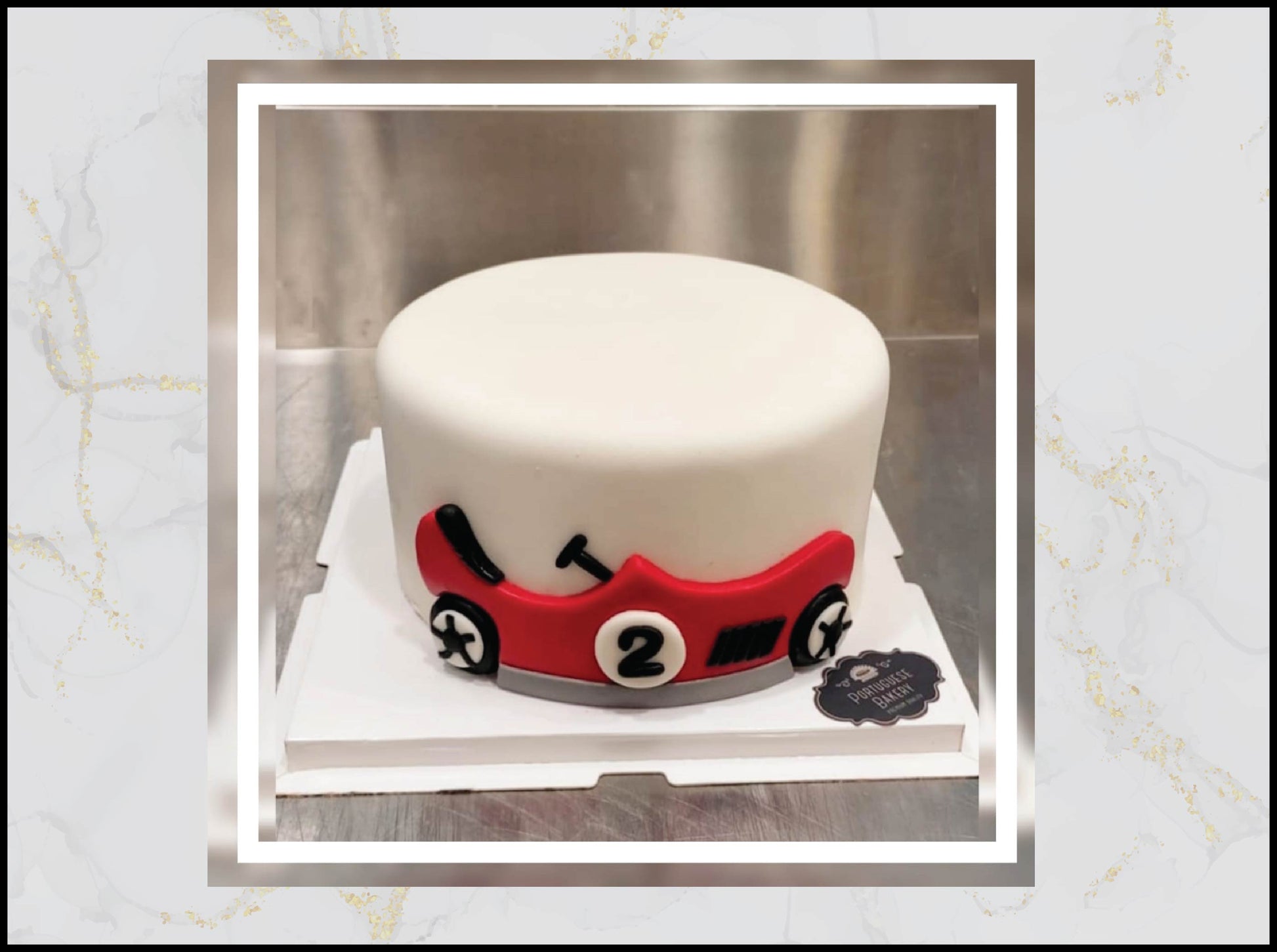 Red Car Birthday Cake with racing car design in Macau