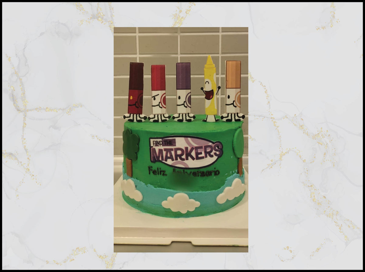Roblox Markers Birthday Cake with colorful gamer design in Macau