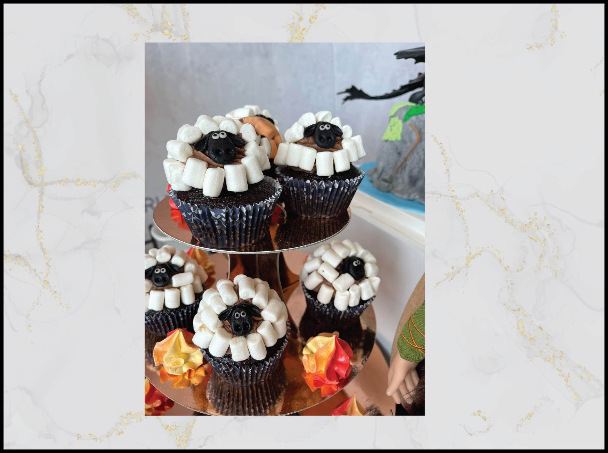 Sheep Cupcake with cute animal birthday theme in Macau