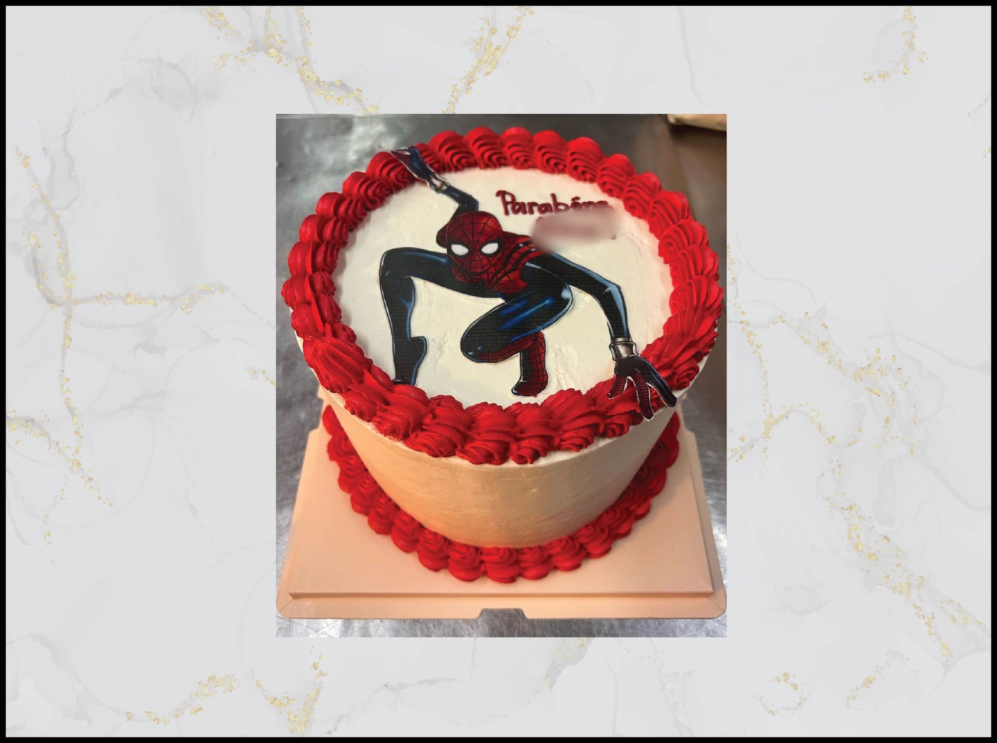 Cake with Spider-Man design macau cake