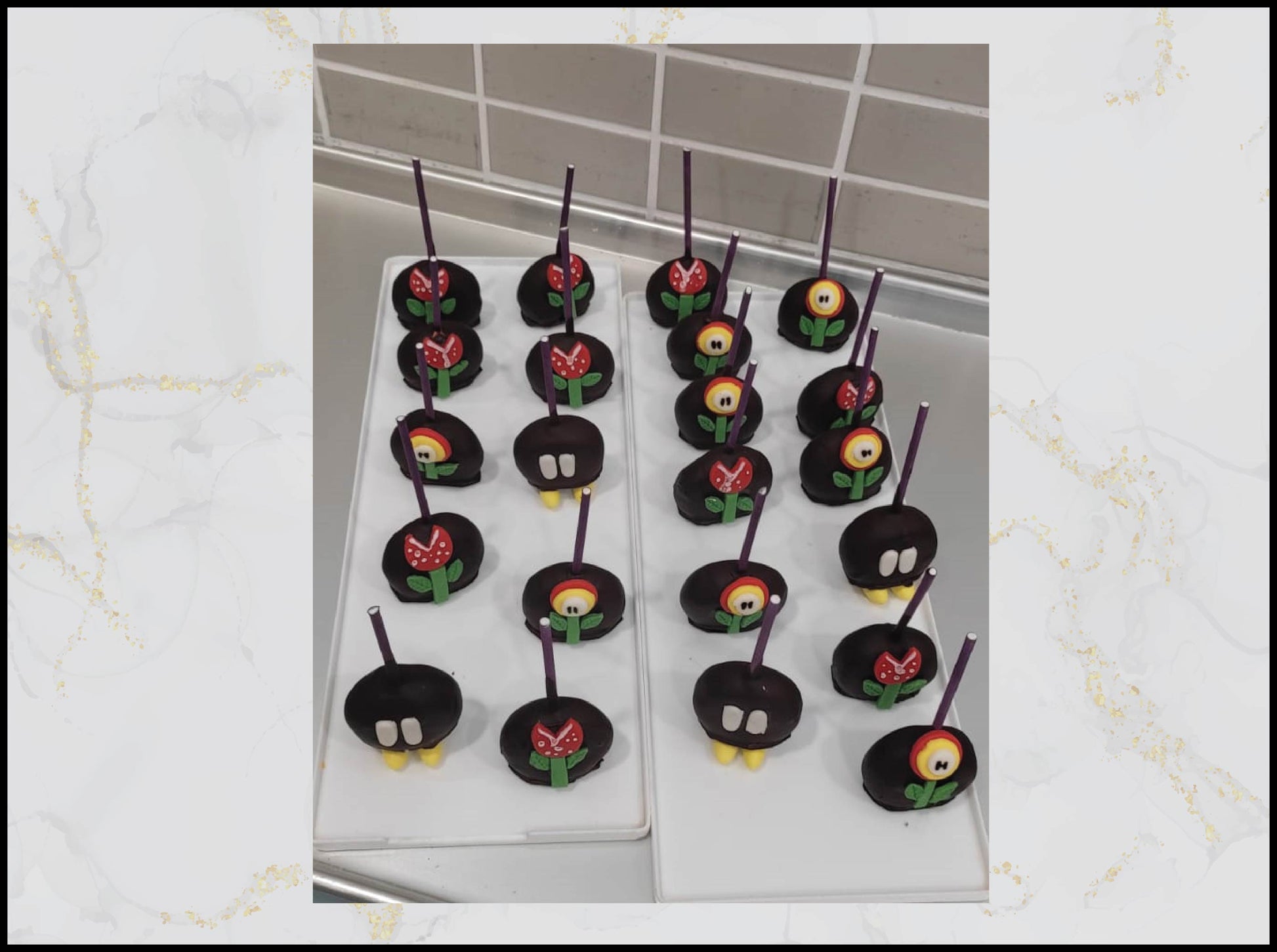 Super‑Mario cake pops with playful video game design in Macau