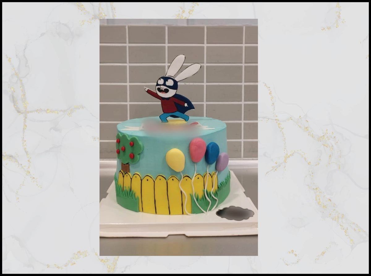 Super Simon Birthday Cake with personalized superhero theme in Macau