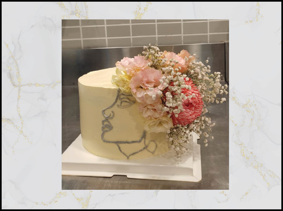 Woman silhouette cake with elegant artistic design in Macau