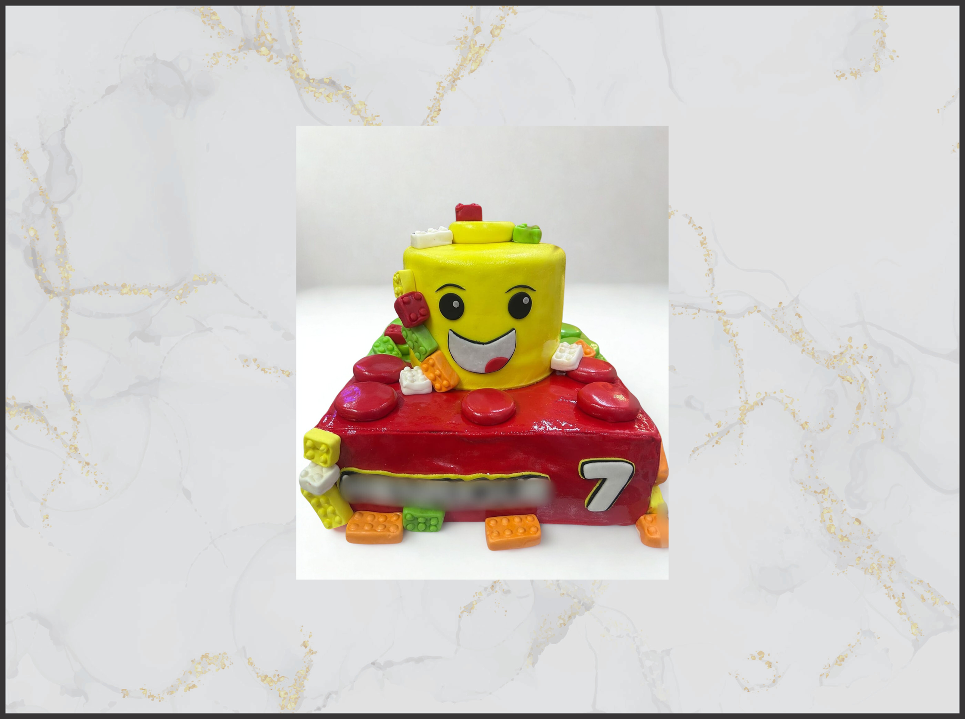 Customized birthday cake in Macau with chocolate frosting and cream