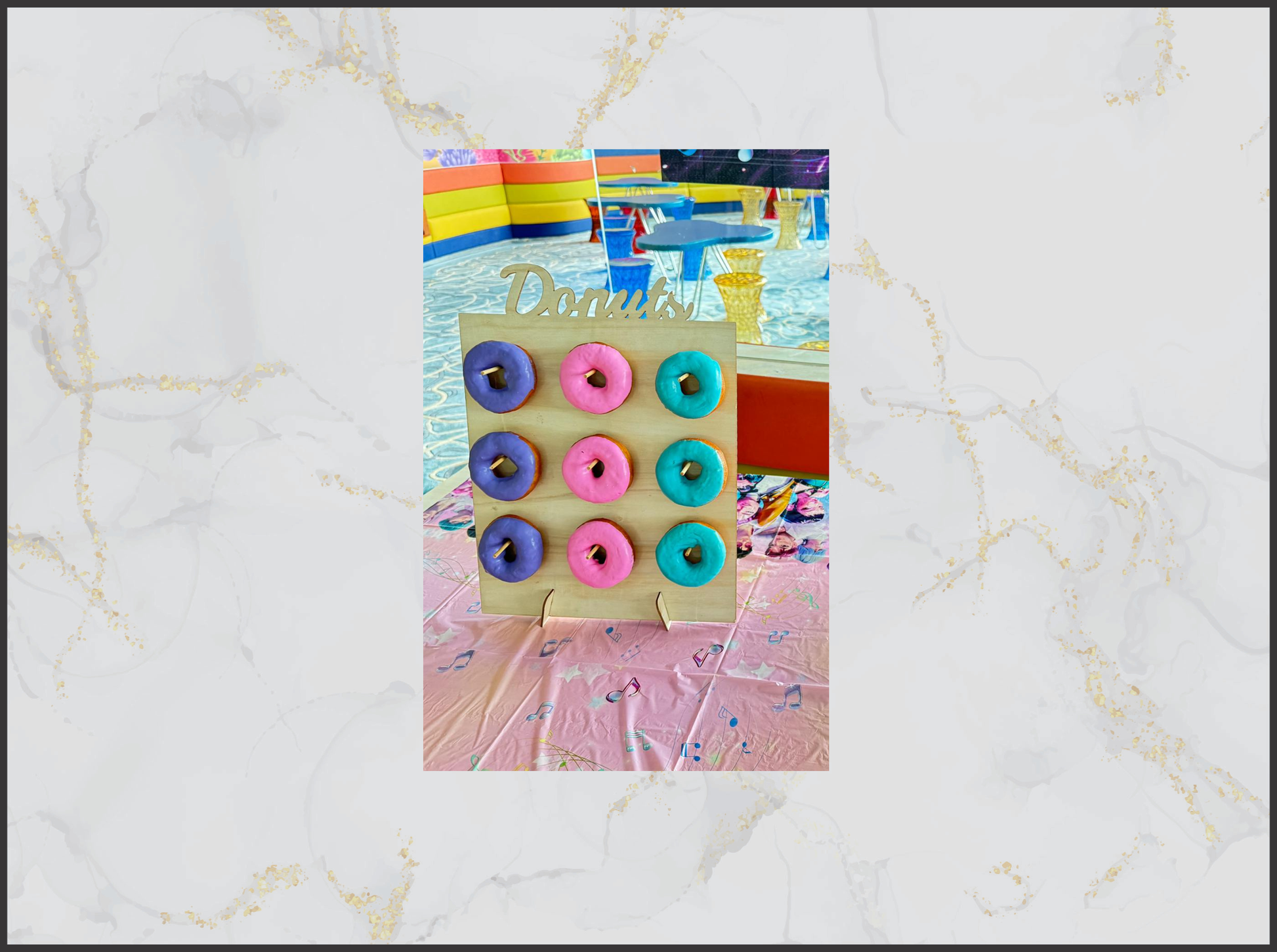 Colorful donut-themed party order in macau