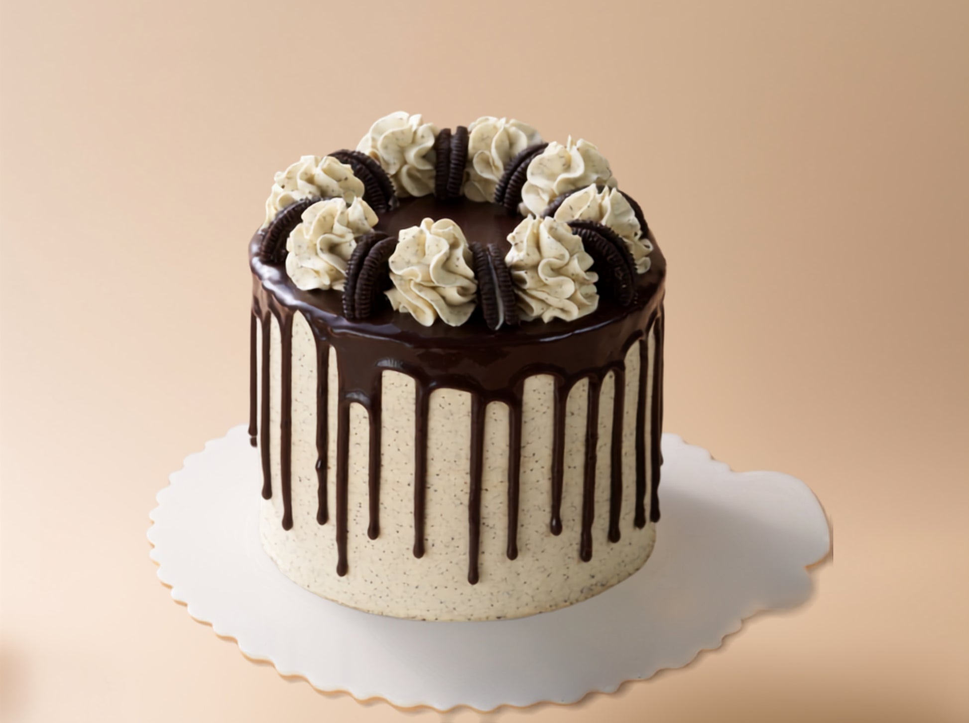 Cookies and Cream Cake 奧利奧忌廉蛋糕 with elegant design in Macau bakery