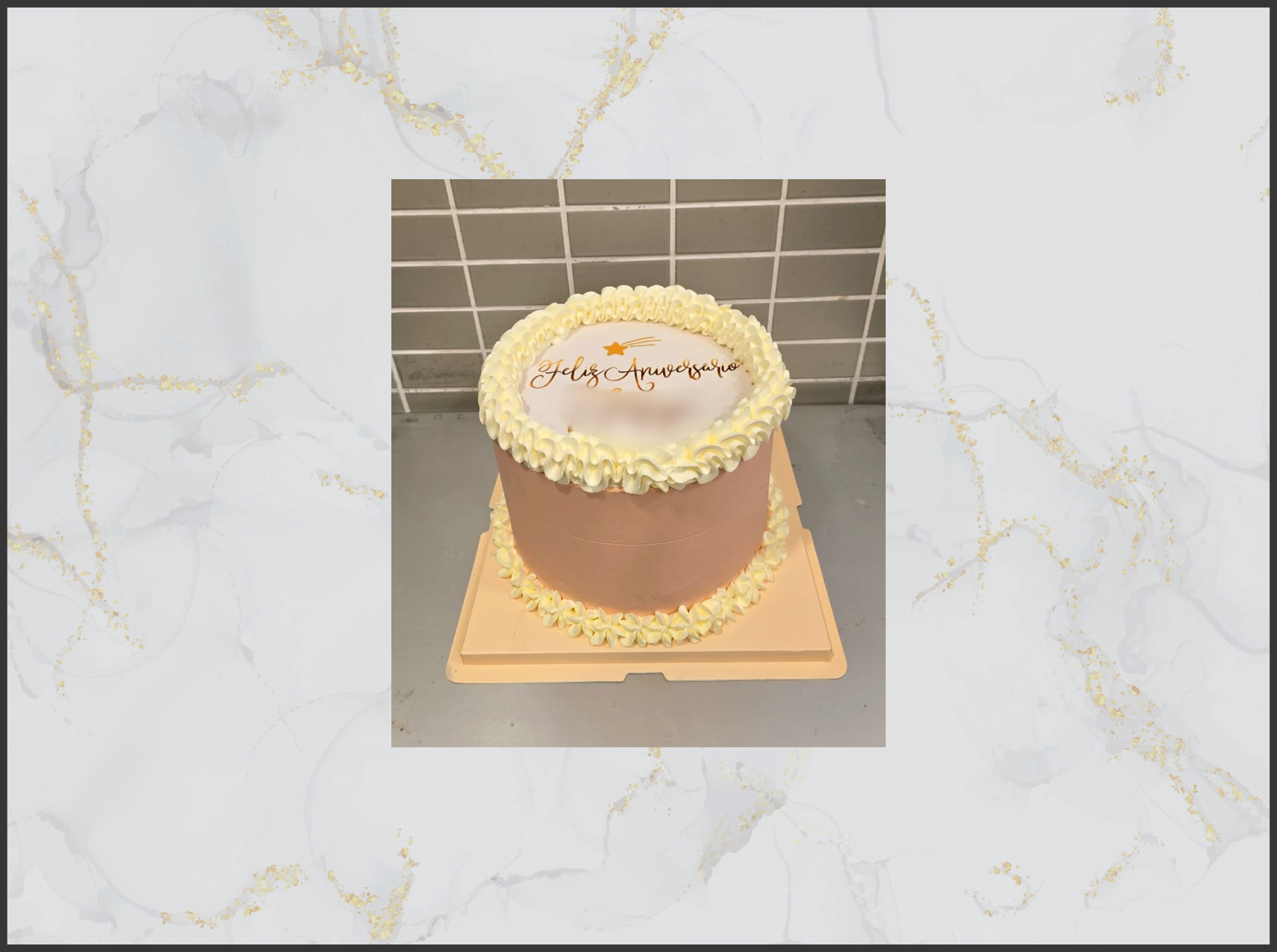 Elegant birthday cake design from Portuguese Bakery Macau
