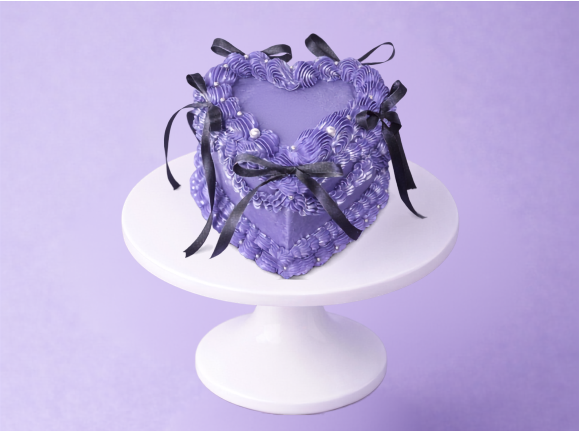 Purple heart‑shaped cake with elegant design in Macau