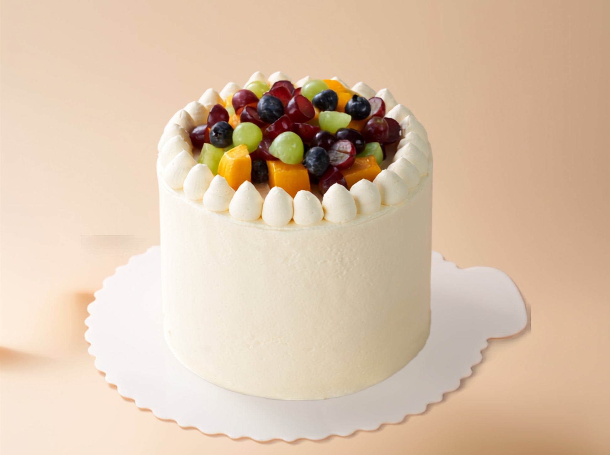 Vanilla Fruit Cake 雲呢嗱水果蛋糕 with with fruits low sugar macau bakery order