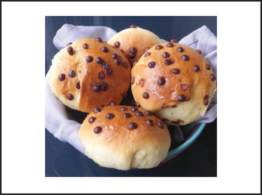 Milk bun with chocolate chips 朱古力粒粒牛奶餐包 (6pcs pack)